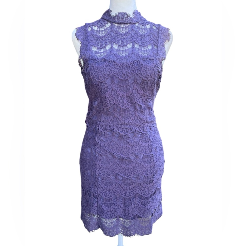 FREE PEOPLE x Intimately Daydream Lace Bodycon Slip XS Lavender Dress Open Back